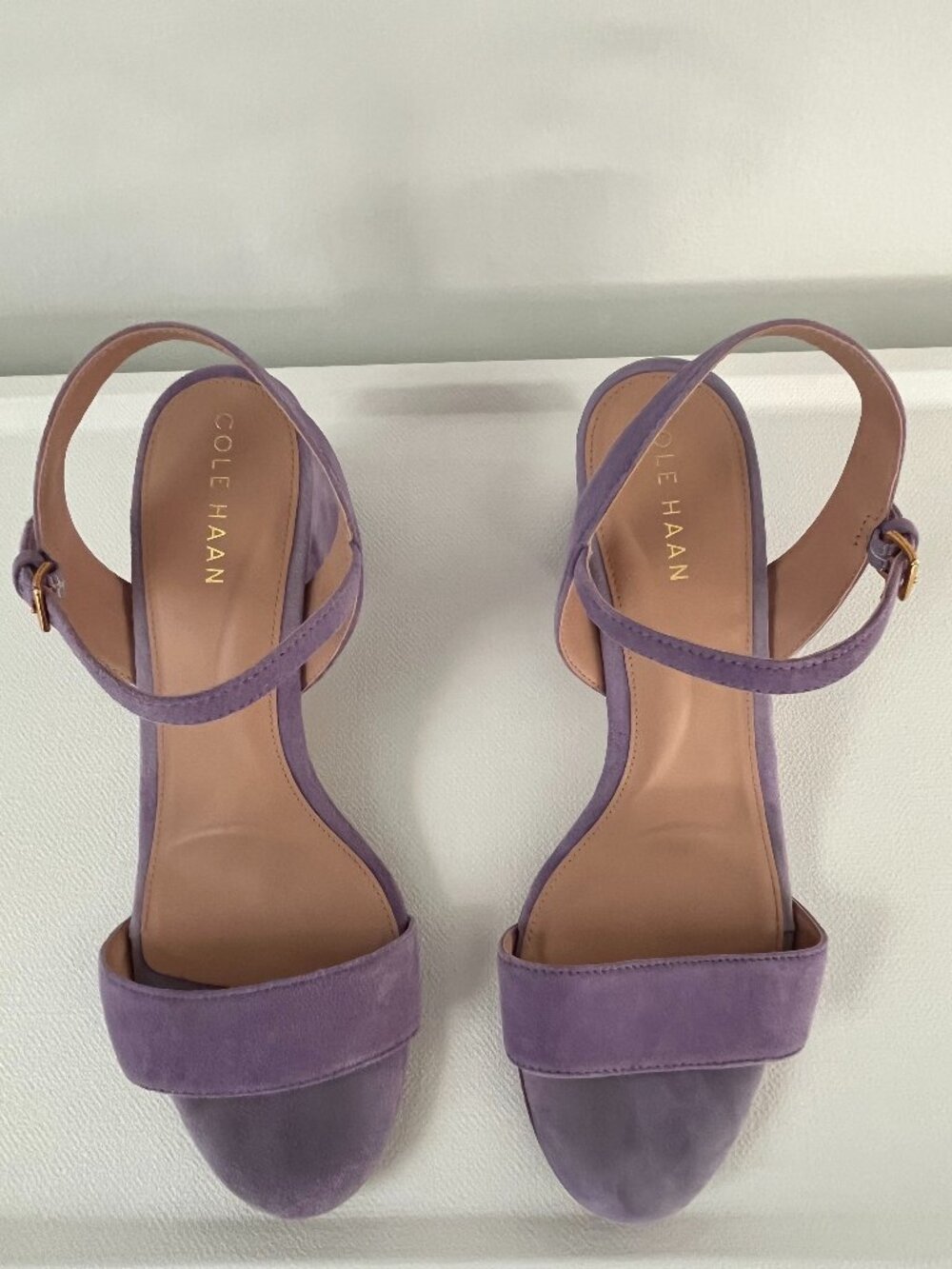 Cole Haan Lavender Suede Heeled Sandals Size 8M